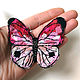 Butterfly, author's hand embroidery. Brooches. Textile art ruM aniraM. Online shopping on My Livemaster.  Фото №2