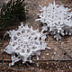 Order Set of knitted snowflakes 10 pieces 6-7 cm white. BarminaStudio (Marina)/Crochet (barmar). Livemaster. . Christmas decorations Фото №3