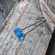 Красивые серьги с голубыми каплями. Серьги классические. MarkaMarina.     jewelry. Ярмарка Мастеров.  Фото №4