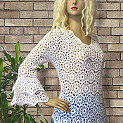Одежда handmade. Livemaster - original item blouse: Snezanna Crochet Blouse. Handmade.