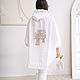 White Linen Anorak with Toucans embroidery, Blouses, Novosibirsk,  Фото №1