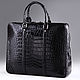 Сумка-папка из кожи крокодила IMA0776B4. Классическая сумка. CrocShop товары из экзотической кожи. Ярмарка Мастеров.  Фото №8