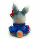 Ceramic figurine 'Bunny in a dress'. Figurine. aboka. My Livemaster. Фото №6