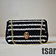 Black and white handmade clutch bag in Chanel style, Classic Bag, Odessa,  Фото №1