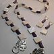 Jewelry set charoite mother of pearl bracelet earring necklace set

