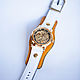 Citrus mechanical wrist watch on wide leather bracelet. Watches. MART. My Livemaster. Фото №5