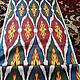 Uzbek silk ikat. The cloth hand weaving of Adras, Fabric, Odintsovo,  Фото №1