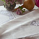 Tablecloth square 140cm, linen, strojeva embroidery, heirloom. Tablecloths. EmbroideryINNAI. My Livemaster. Фото №5
