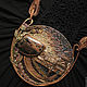 "Iona Mainistir" колье медно-вышитое. Колье. Julia Chernopazova Art Jewelry. Интернет-магазин Ярмарка Мастеров.  Фото №2