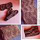 A set of knitted Chocolate Leaves, a knitted scarf, a bandage and mitt, Headwear Sets, Minsk,  Фото №1