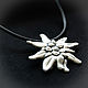 Подвеска кулон медальон ЦВЕТОК ЭДЕЛЬВЕЙС pendant edelweiss. Подвеска. WiLiJe: WildLife Jewelery. Ярмарка Мастеров.  Фото №5