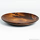 Order Wooden flat plate made of cedar 21,5cm. T99. ART OF SIBERIA. Livemaster. . Plates Фото №3