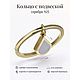 Узкое позолоченное кольцо Капля перламутра из серебра 925 пробы. Кольца. JEWELRY MARKET. Интернет-магазин Ярмарка Мастеров.  Фото №2