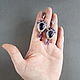 Silver Earrings with Amethyst, Purple Drop Earrings with Pendants. Earrings. Nibelung Design Beadwork. My Livemaster. Фото №4