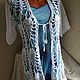 Stylish vest-Cape 'Summer pineapples' handmade. Jackets. hand knitting from Galina Akhmedova. My Livemaster. Фото №6