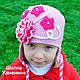 Шапка с цветами для девочки, Шапки, Екатеринбург,  Фото №1