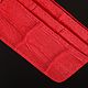 Картхолдер из натуральной кожи крокодила IMA0135R4. Картхолдер. CrocShop товары из экзотической кожи. Ярмарка Мастеров.  Фото №6