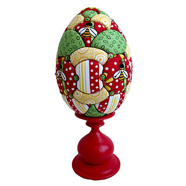 Интерьерное яйцо Пчёлки (на подставке) Yuliya Laborera кимекоми. Yuliya LABORERA Подарки. Пасхальные яйца ручной работы - Ярмарка Мастеров Пасхальные яйца ручной работы. Ярмарка Мастеров - ручная работа Интерьерное яйцо Пчёлки (на подставке) Yuliya Laborera кимекоми. Handmade.
