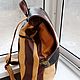 Order Backpack leather with hand painted for Oksana. Inella-more leather bags/. Livemaster. . Classic Bag Фото №3