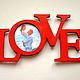 Фоторамка "Love". Фоторамки. ТМ 'Happy' (Евгения). Интернет-магазин Ярмарка Мастеров.  Фото №2