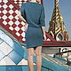 Dress Lotus turquoise blue, Jersey dress, dress warm Angora. Dresses. Voielle. My Livemaster. Фото №6