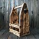Order Beer box out of wood for 6 bottles with bottle opener and firing. Color Wood. Livemaster. . Crates Фото №3