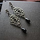 Серьги с халцедоном "Ажур". Серьги классические. Alevi's craft. Ярмарка Мастеров.  Фото №4