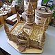 Castle made of birch bark gift. A gift for an anniversary, birthday, Figurine, Tomsk,  Фото №1
