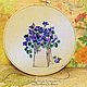 Spring flowers. Embroidered pattern. Ready. Miniature embroidery. Pictures. Svetlana Happy Embroidery. My Livemaster. Фото №4