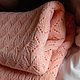 Плед вязаный покрывало 220х170см шерсть кашемир коралл Кожа Ангела. Пледы. СУНДУК текстиль плед покрывало (sunduk99). Ярмарка Мастеров.  Фото №5