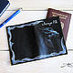 Passport cover men's genuine leather black Dragon. Passport cover. Decoupage for you (Anastasiya). Online shopping on My Livemaster.  Фото №2