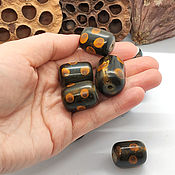Материалы для творчества handmade. Livemaster - original item Beads aged Water Buffalo Horn orange peas 24h18mm. Handmade.