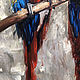 Macaw parrots, a couple in love, a picture with birds. Pictures. myfoxyart (MyFoxyArt). My Livemaster. Фото №5