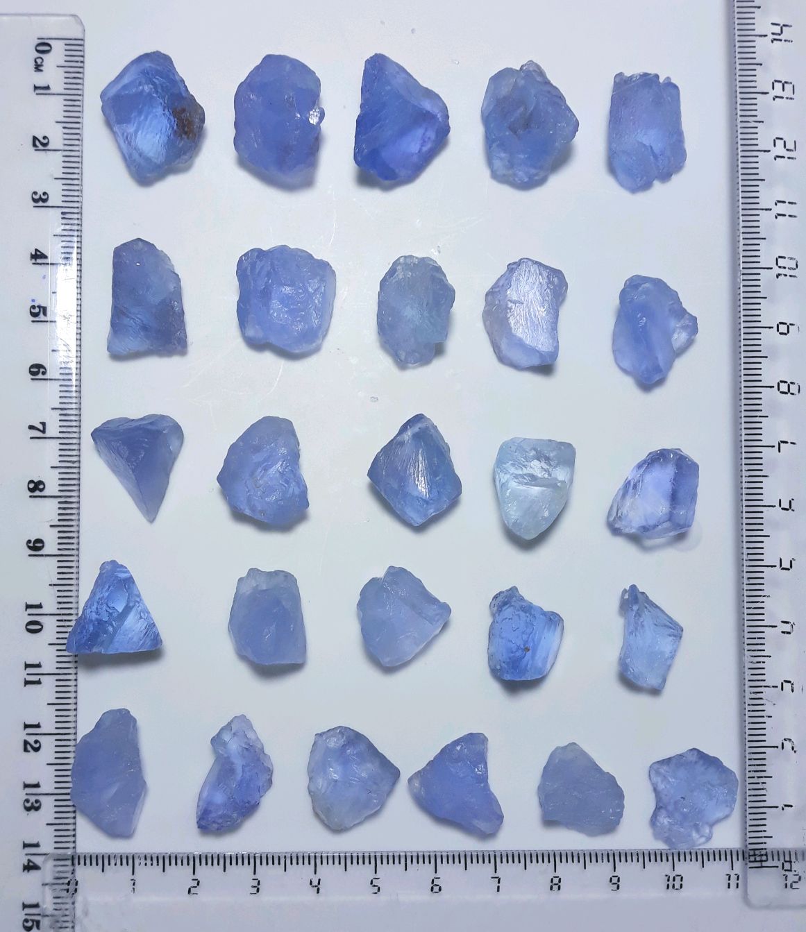 Fluorite blue,blue(gouges, fragments 15- 49 mm- length) Madagascar, Cabochons, St. Petersburg,  Фото №1