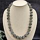 Women's beads made of natural lodolite stone, Beads2, Moscow,  Фото №1