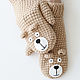 Вязаные варежки Мишки. Варежки. Woolcraft. Ярмарка Мастеров.  Фото №4