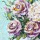Заказать Картина букет роз 40 х 40 см Картина розовой розы маслом на холсте. Картины от  Ирины. Ярмарка Мастеров. . Картины Фото №3