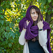 Аксессуары handmade. Livemaster - original item Purple scarf. Handmade.