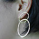Statement earrings-Statement hoop earrings-24 kt gold vermeil earrings, Earrings, Almaty,  Фото №1