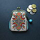 Coin holders: a coin purse made of beads with a colored ornament, Coin boxes, Zheleznodorozhny,  Фото №1