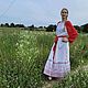 Платье с орнаментом "Макошье", льняное, русский стиль. Народные платья. Filiх - Лен Хлопок Лес. Ярмарка Мастеров.  Фото №4