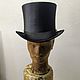 Black satin top hat 'B'. Cylinder. Felt Hats Shop. Online shopping on My Livemaster.  Фото №2