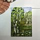 Заказать Copy of Copy of Copy of Fall Painting Original Art Birch Tree Small Wall Art Autumn Forest. katbes (Ekaterina). Ярмарка Мастеров. . Pictures Фото №3