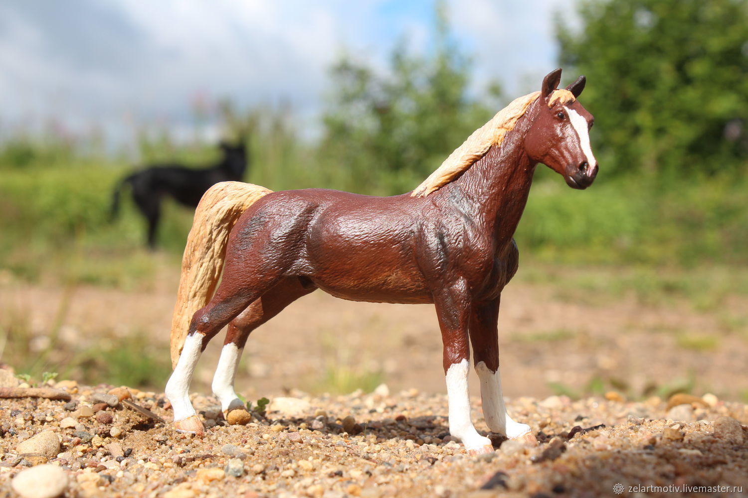 Figurine Morgan stallion (repainted)
