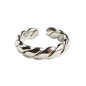 Украшения handmade. Livemaster - original item Silver braided ring, stylish ring, Ring without stones. Handmade.