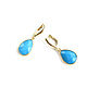 Earrings with a blue stone 'Blue water' blue earrings. Earrings. Irina Moro. Online shopping on My Livemaster.  Фото №2