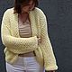 Summer yellow cotton cardigan, hand-knitted. Cardigans. warmanizer. Online shopping on My Livemaster.  Фото №2