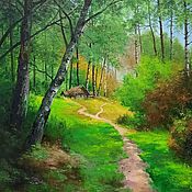 Oil painting Landscape Abkhazia,the author's work