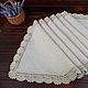 Льняная дорожка на стол.  Серая дорожка вязаная крючком. Скатерти. Марья-кружевница. Вязание для дома (mariya-knitting). Интернет-магазин Ярмарка Мастеров.  Фото №2