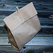 Материалы для творчества handmade. Livemaster - original item The packaging bag Kraft striped. Handmade.